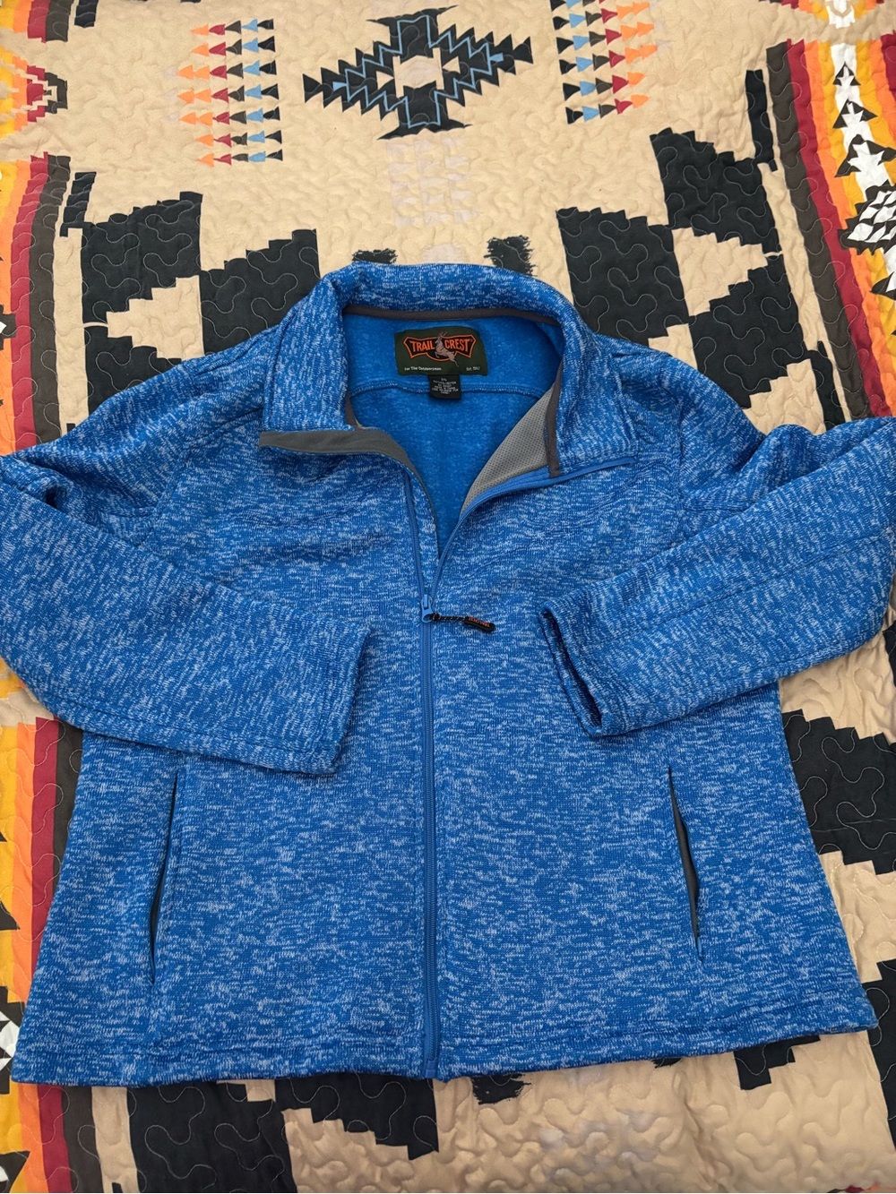 Women's Blue Heather Full-Zip Jacket